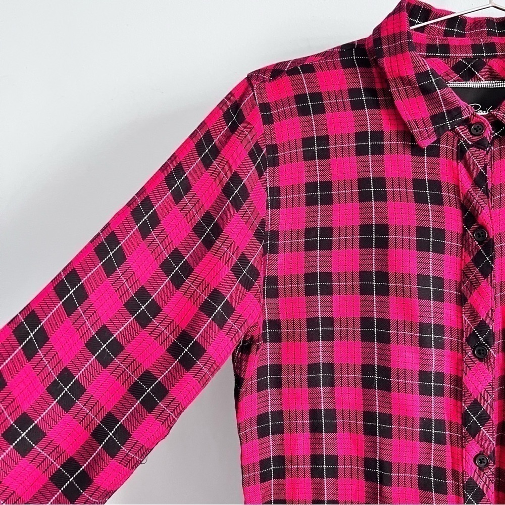 Rails Hunter Check Plaid Super Soft Button Up Red… - image 5